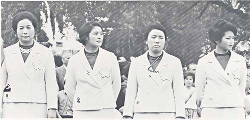 Mrs. Asako Kosaka, Miss Tamako Izutani, Miss Takako Kiyomoto, Miss Seiko Sato